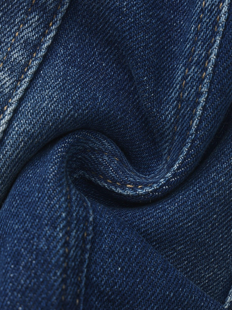 Dark Blue Low-Rise Stretch Denim Mini Skirt | Nana Jacqueline