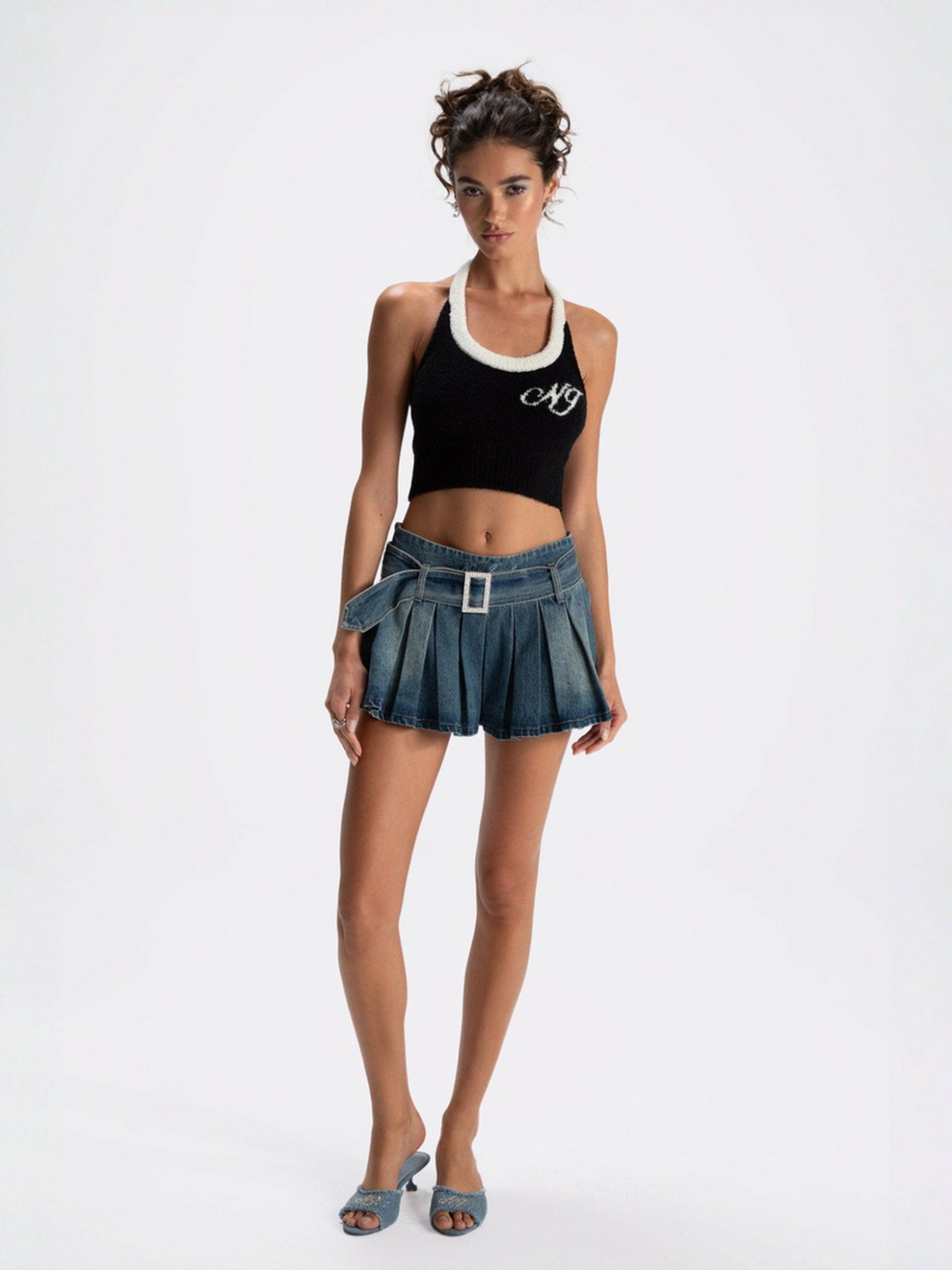Teresa Mini Skirt: Denim Mini Skirt for Girls' Night Out | Nana Jacqueline