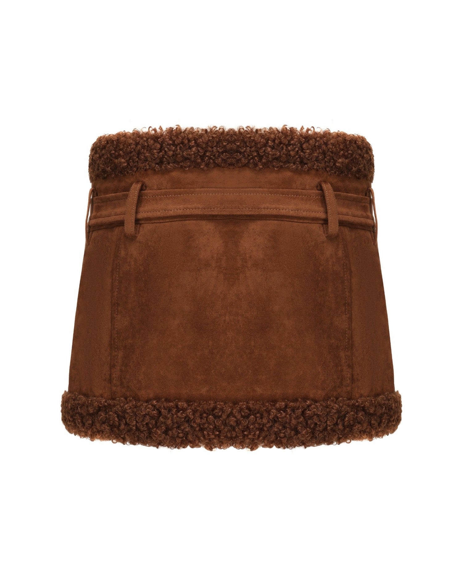 Margo Suede Skirt: Brown Mini Skirt for Fall Brunch | Nana Jacqueline