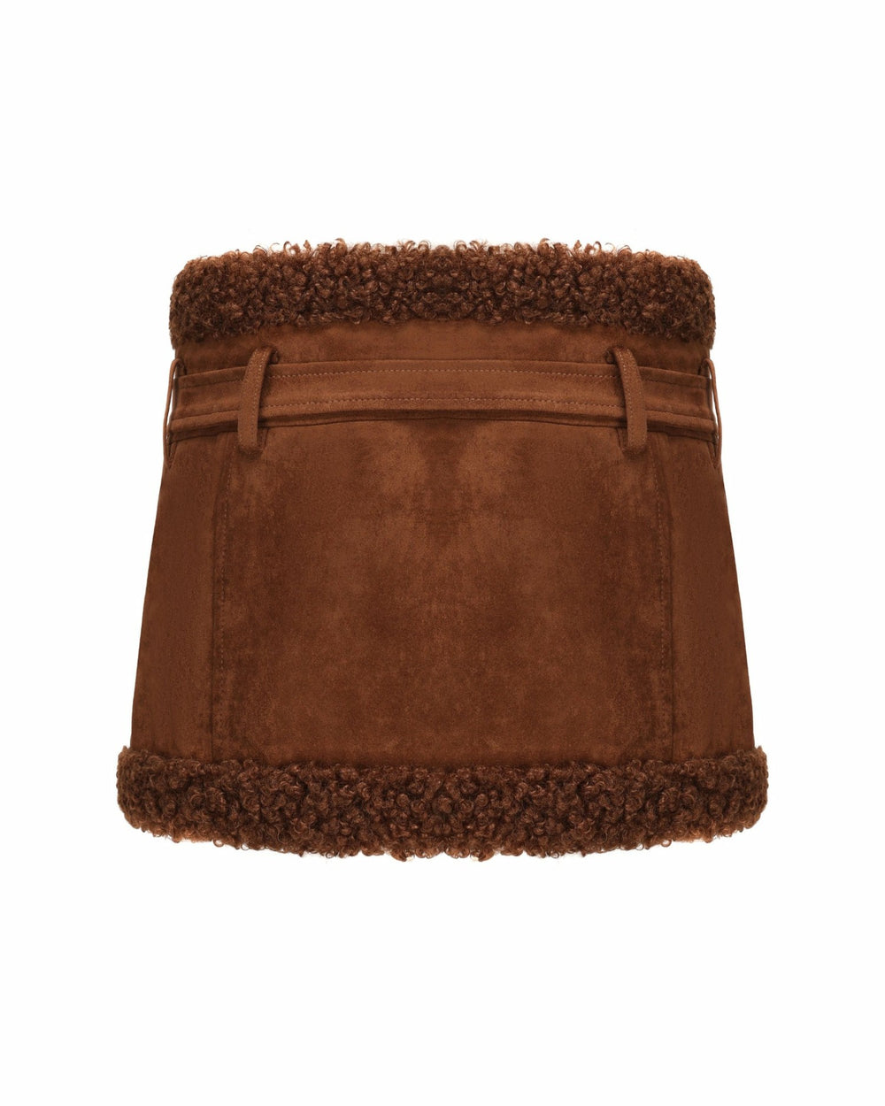 Margo Suede Skirt: Brown Mini Skirt for Fall Brunch | Nana Jacqueline