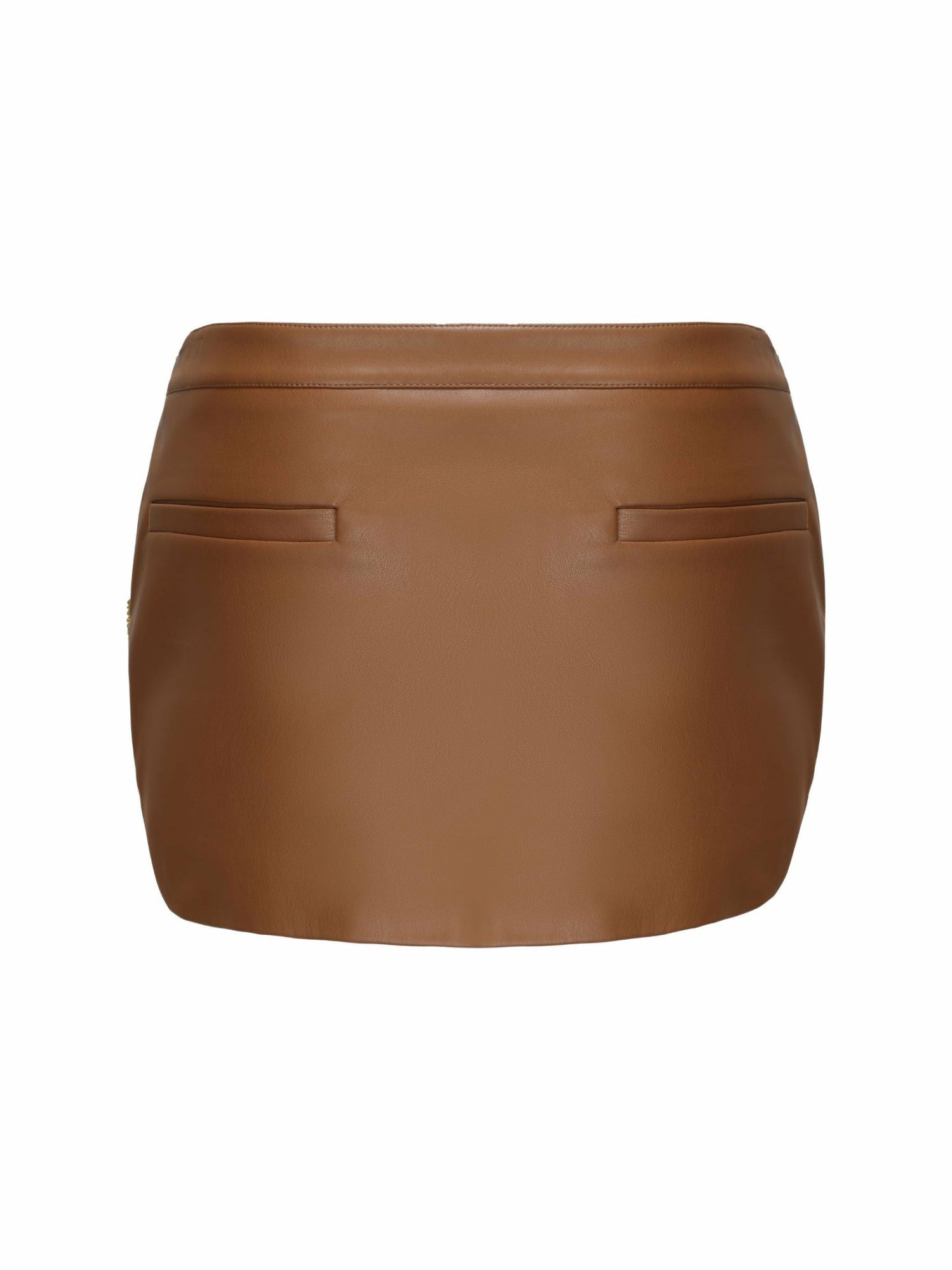 Miranda Leather Mini Skirt: Brown Mini Skirt for Girls' Night Out | Nana Jacqueline