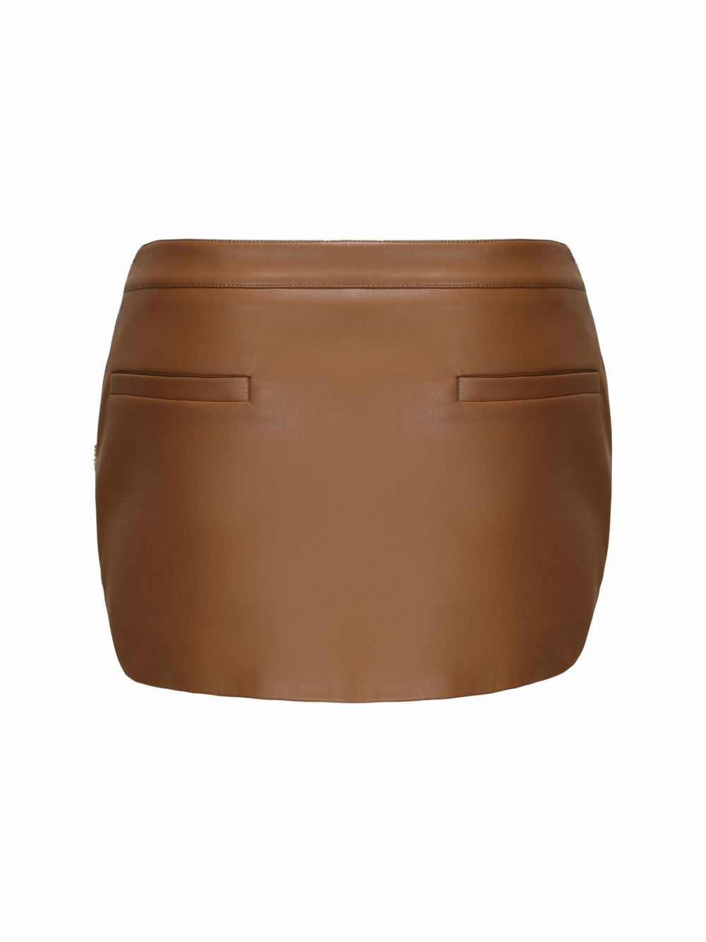 Miranda Leather Mini Skirt: Brown Mini Skirt for Girls' Night Out | Nana Jacqueline