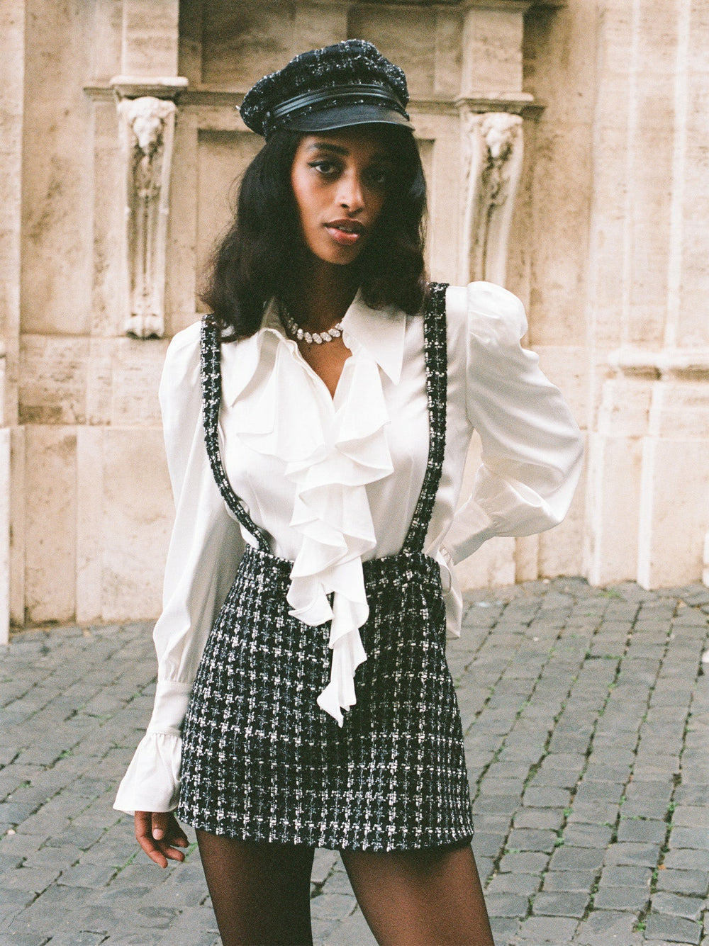 Talia Tweed Skirt: Black Mini Skirt for Date Night | Nana Jacqueline