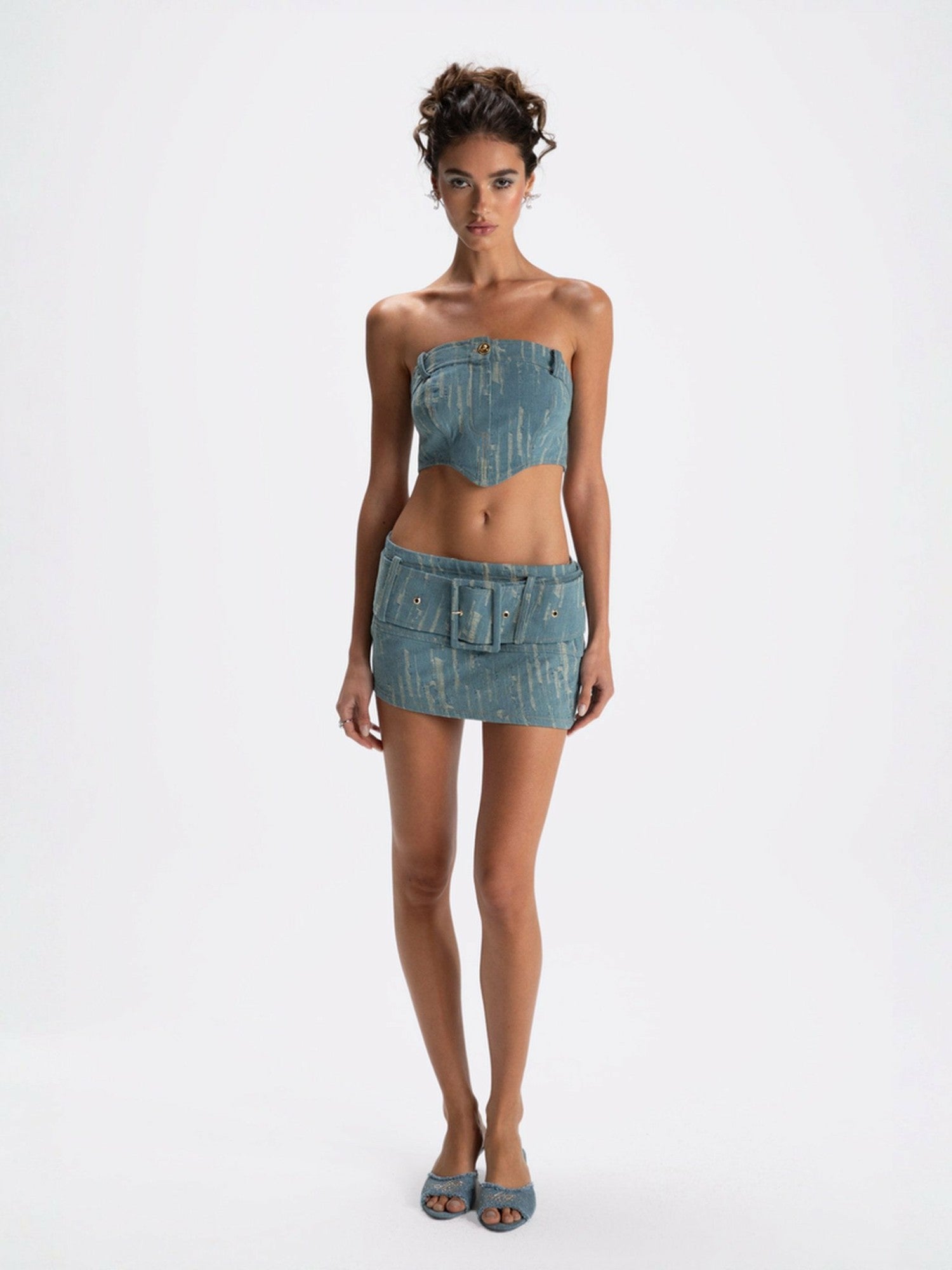 Claire Denim Mini Skirt: Denim Mini Skirt for Date Night | Nana Jacqueline