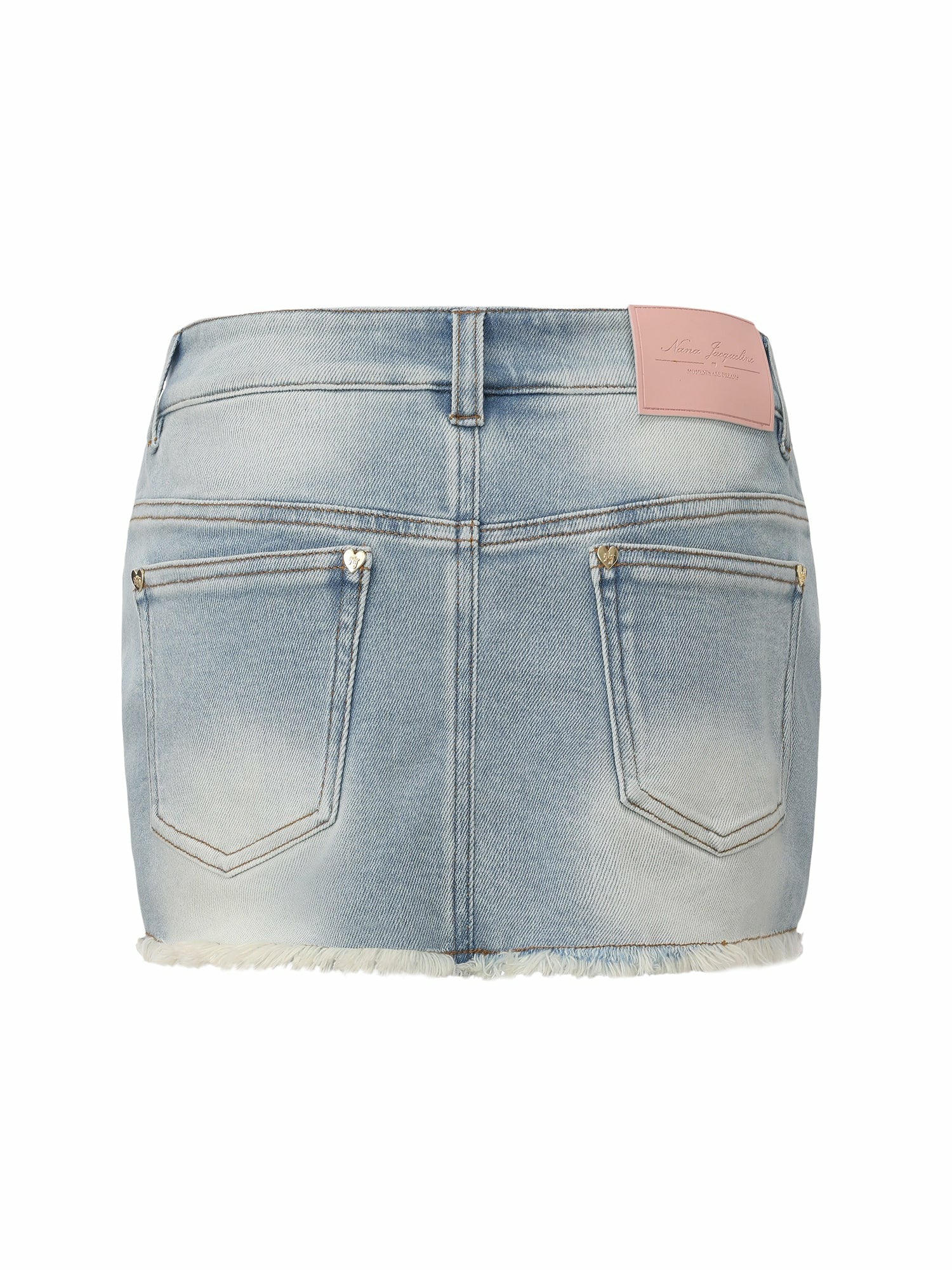 Light Blue Low-Rise Stretch Denim Mini Skirt | Nana Jacqueline