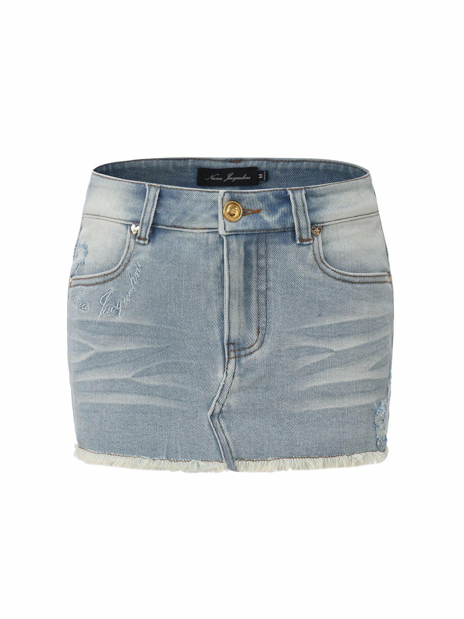 Light Blue Low-Rise Stretch Denim Mini Skirt | Nana Jacqueline