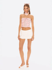 Bridget Skirt: White Mini Skirt for Country Club Brunch | Nana Jacqueline
