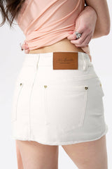 Colette Skirt: White Mini Skirt for Brunch | Nana Jacqueline