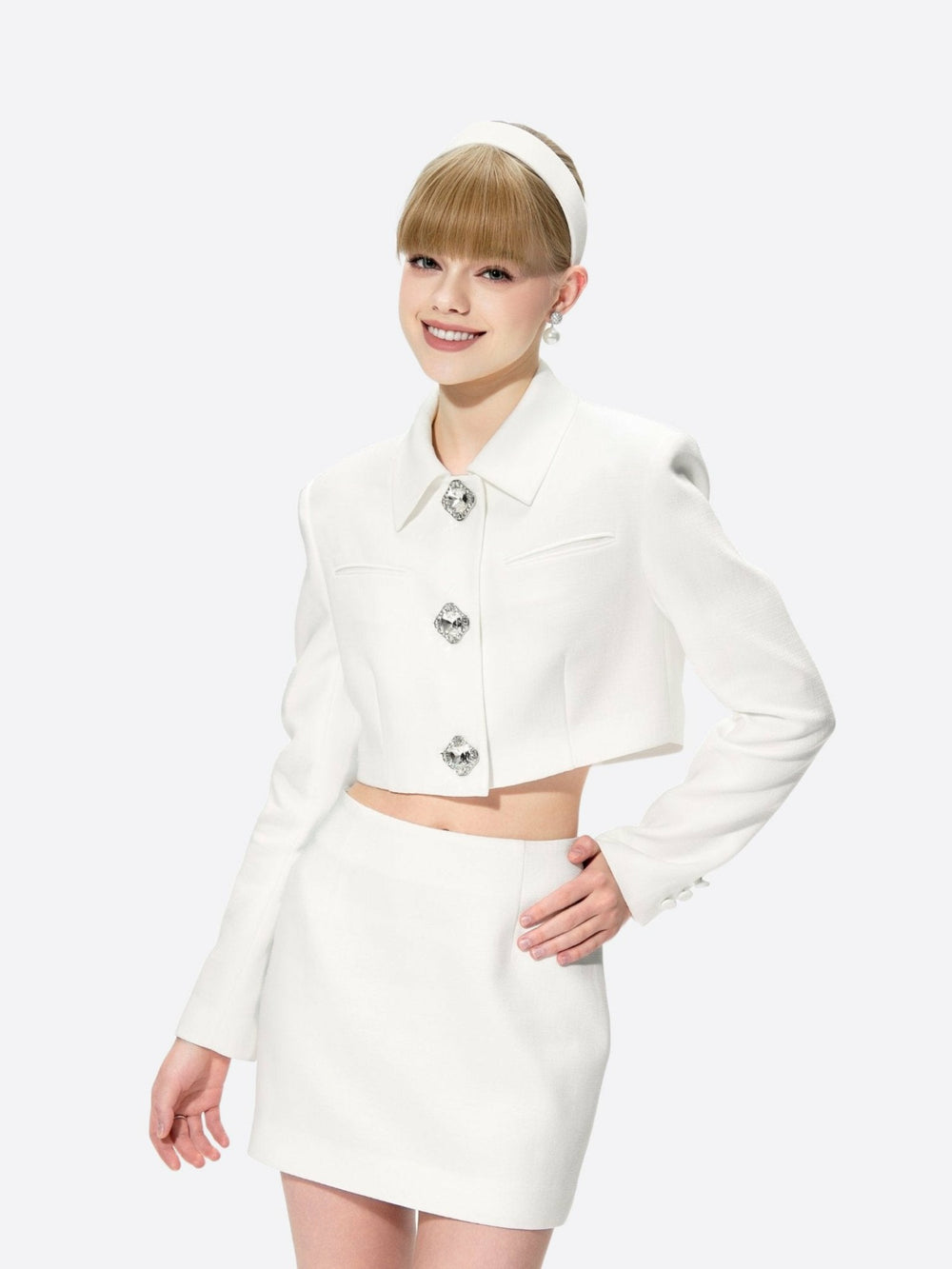 Vanessa Skirt: White Mini Skirt for Bridal Shower | Nana Jacqueline