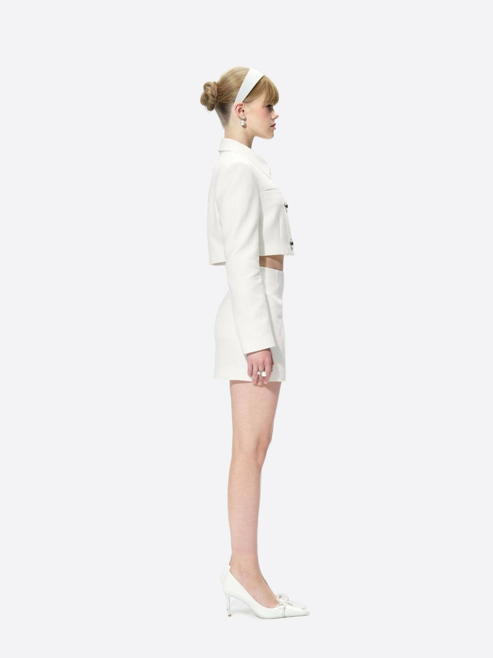 Vanessa Skirt: White Mini Skirt for Bridal Shower | Nana Jacqueline