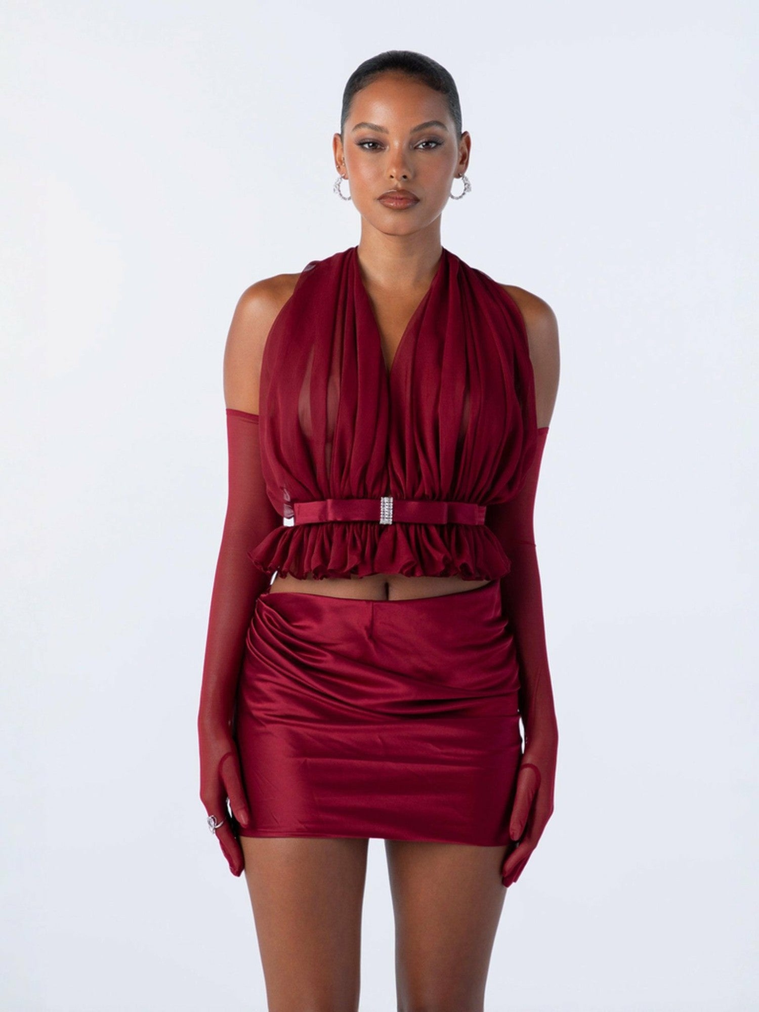Giselle Skirt: Red Skirt for Date Night | Nana Jacqueline