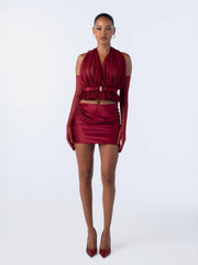 Giselle Skirt: Red Skirt for Date Night | Nana Jacqueline