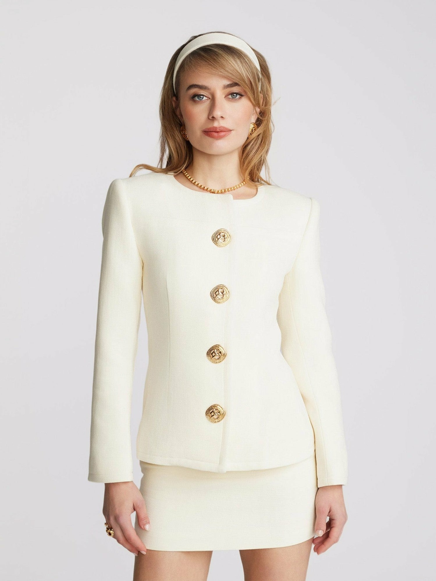 Lisette Skirt: Ivory Mini Skirt for Brunch | Nana Jacqueline