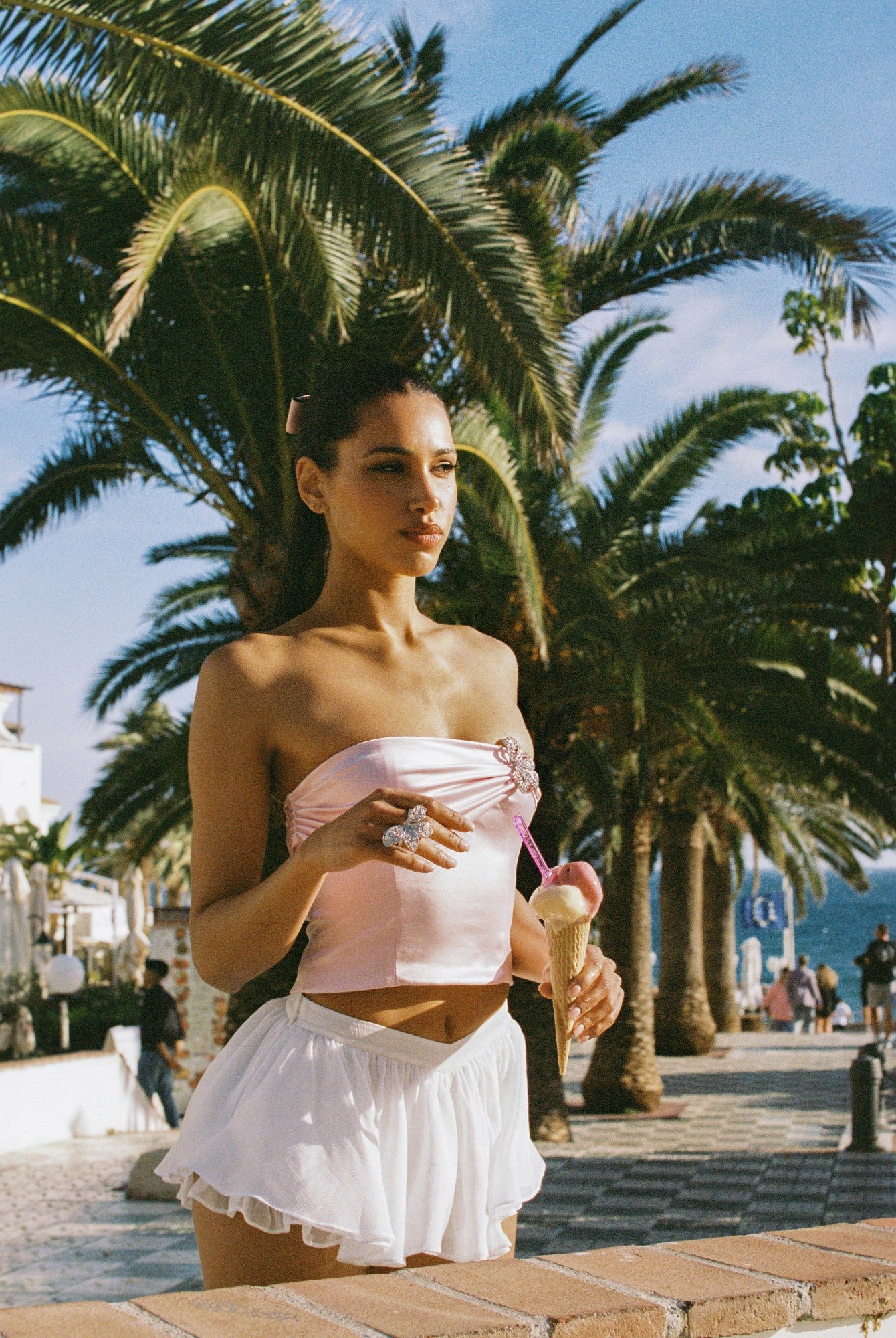 Rosaline Skirt: White Mini Skirt for Bachelorette Party | Nana Jacqueline