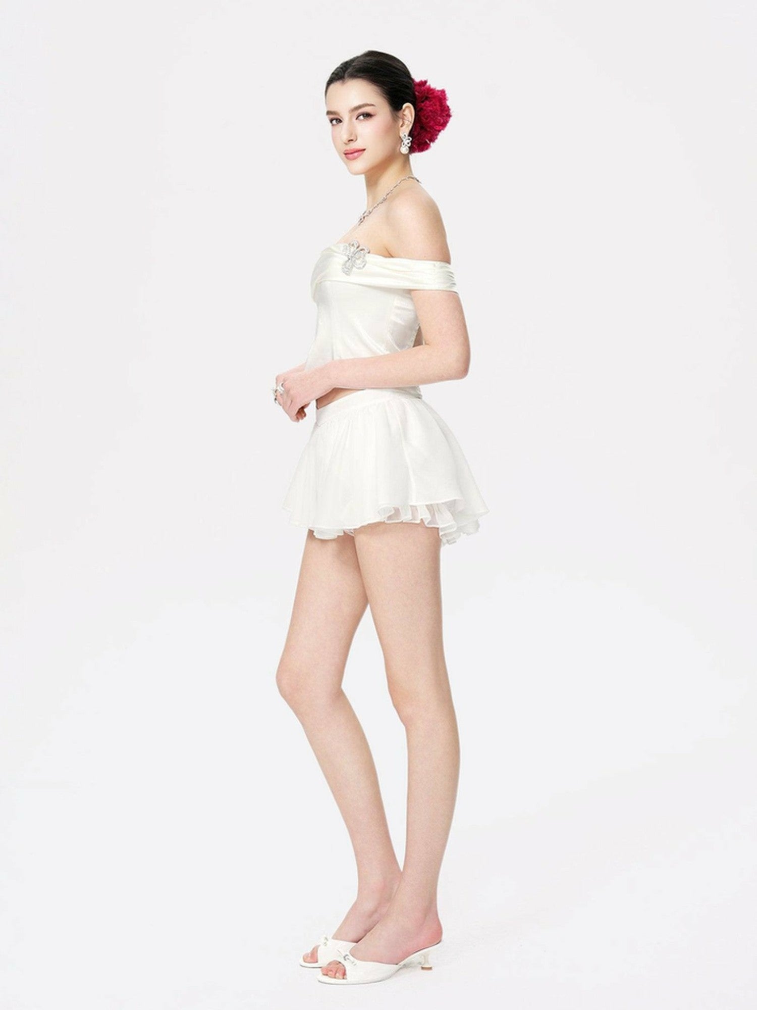 Rosaline Skirt: White Mini Skirt for Bachelorette Party | Nana Jacqueline