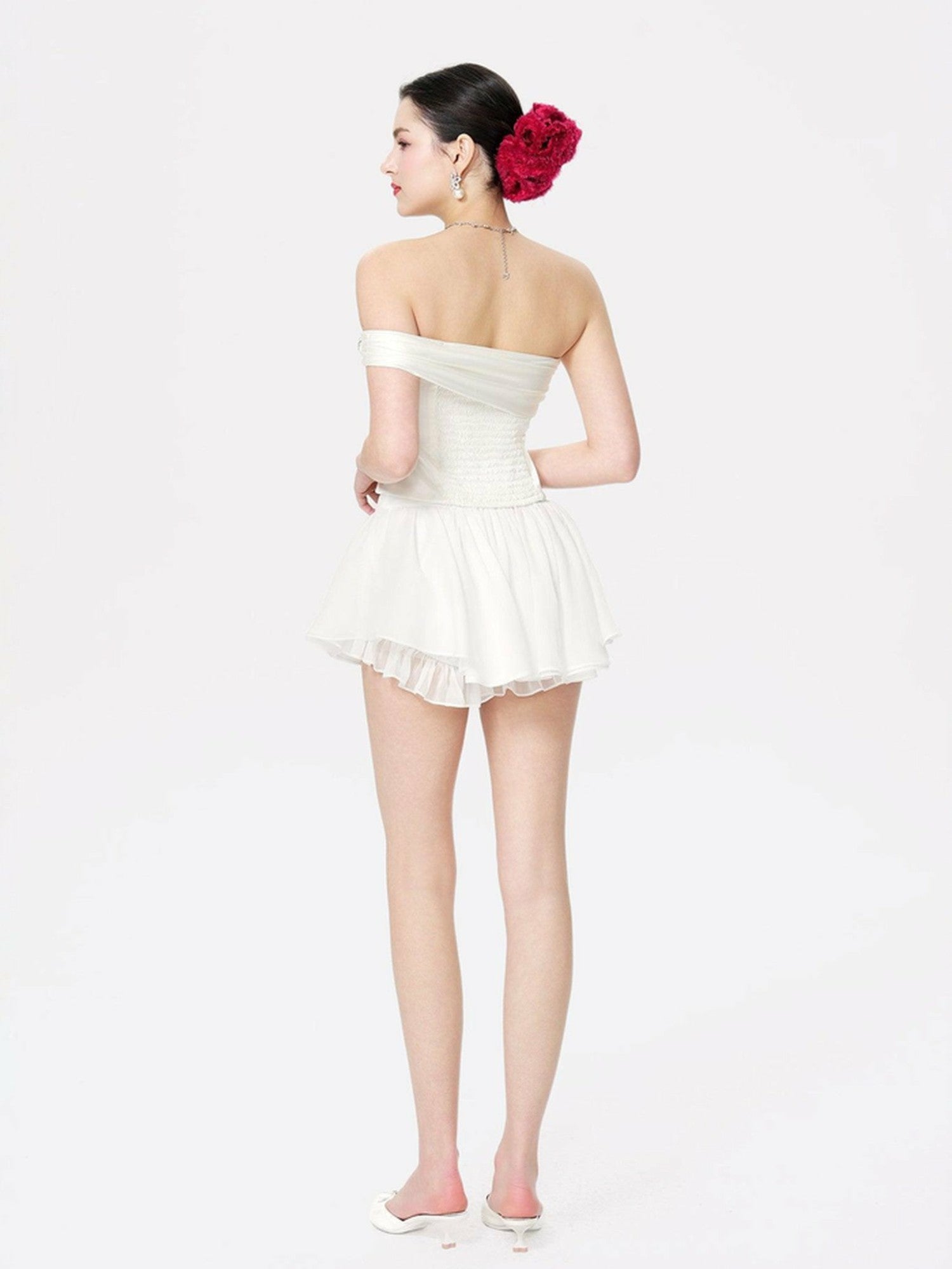 Rosaline Skirt: White Mini Skirt for Bachelorette Party | Nana Jacqueline