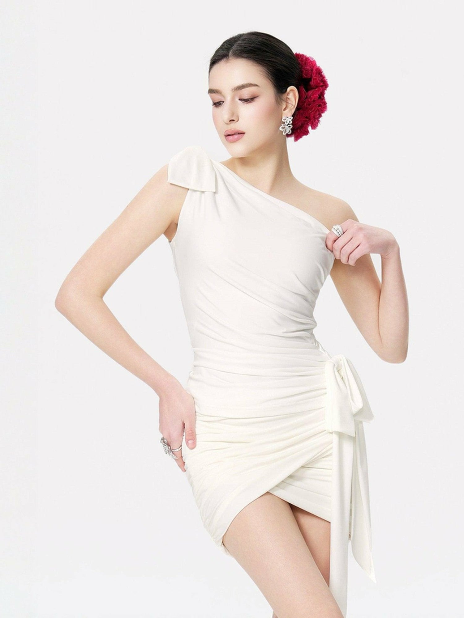Liu Skirt: White Mini Skirt for Bridal Shower | Nana Jacqueline