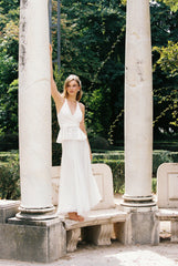 Valencia Skirt: White Maxi Skirt for Bridal Shower | Nana Jacqueline