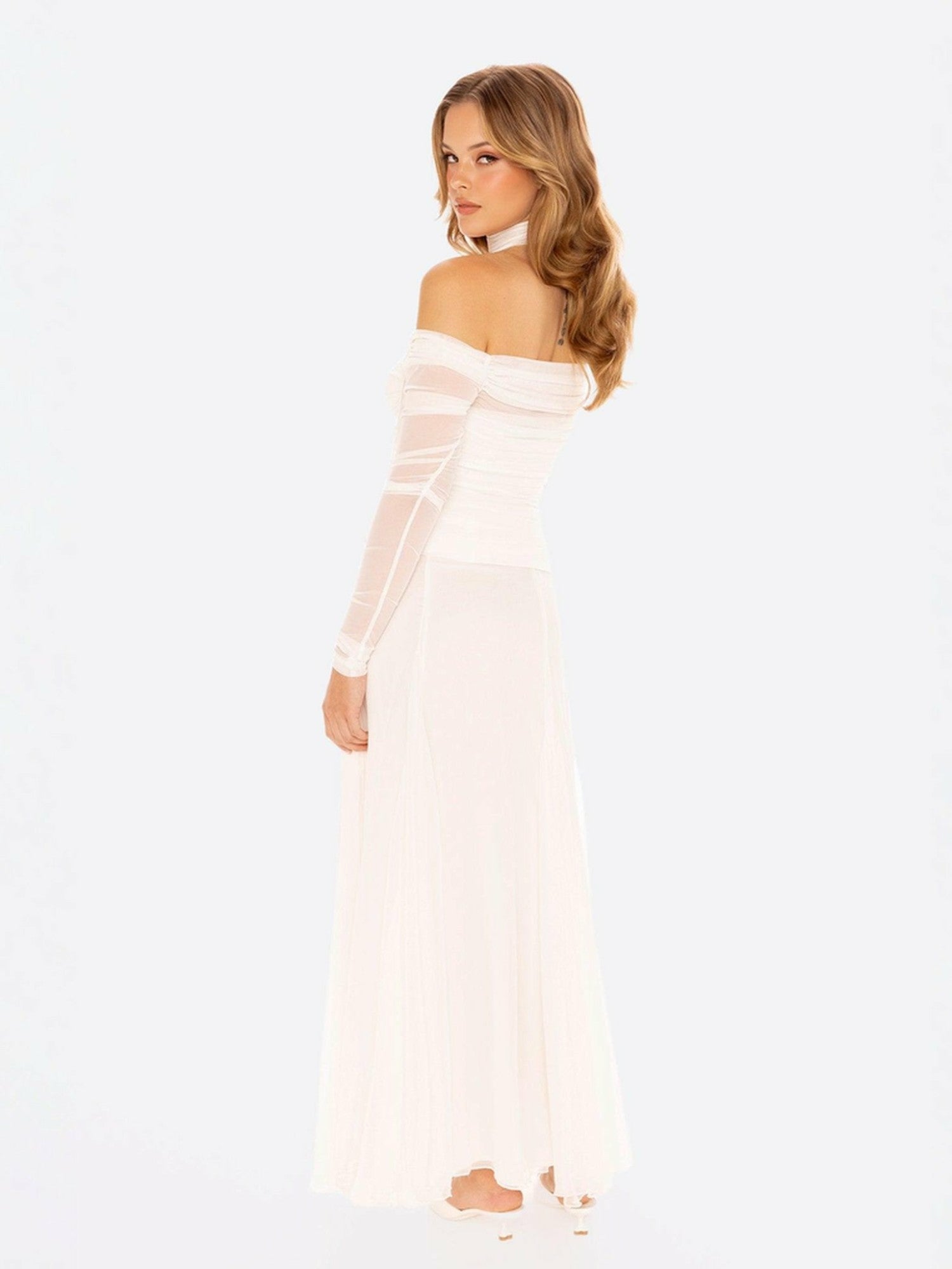 Valencia Skirt: White Maxi Skirt for Bridal Shower | Nana Jacqueline