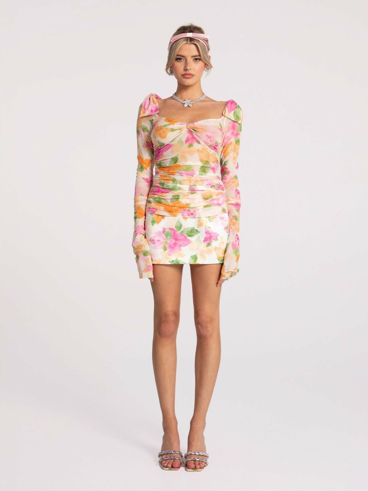 Emilia Satin Skirt: Floral Mini Skirt for Birthday Celebration | Nana Jacqueline