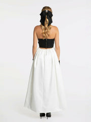 Sadie Skirt: White Midi Skirt for Bridal Shower | Nana Jacqueline