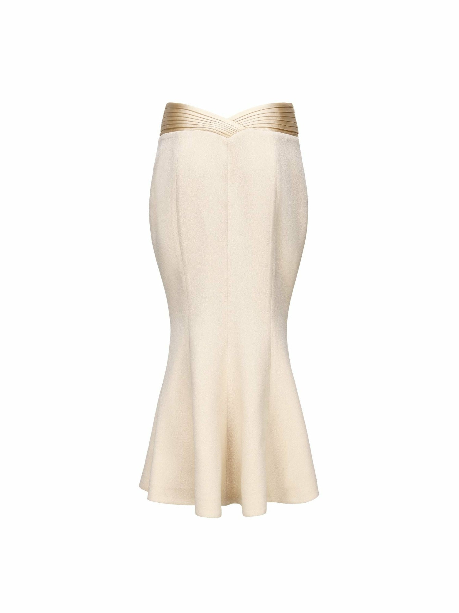 Belle Satin Skirt: Beige Midi Skirt for Rehearsal Dinner | Nana Jacqueline