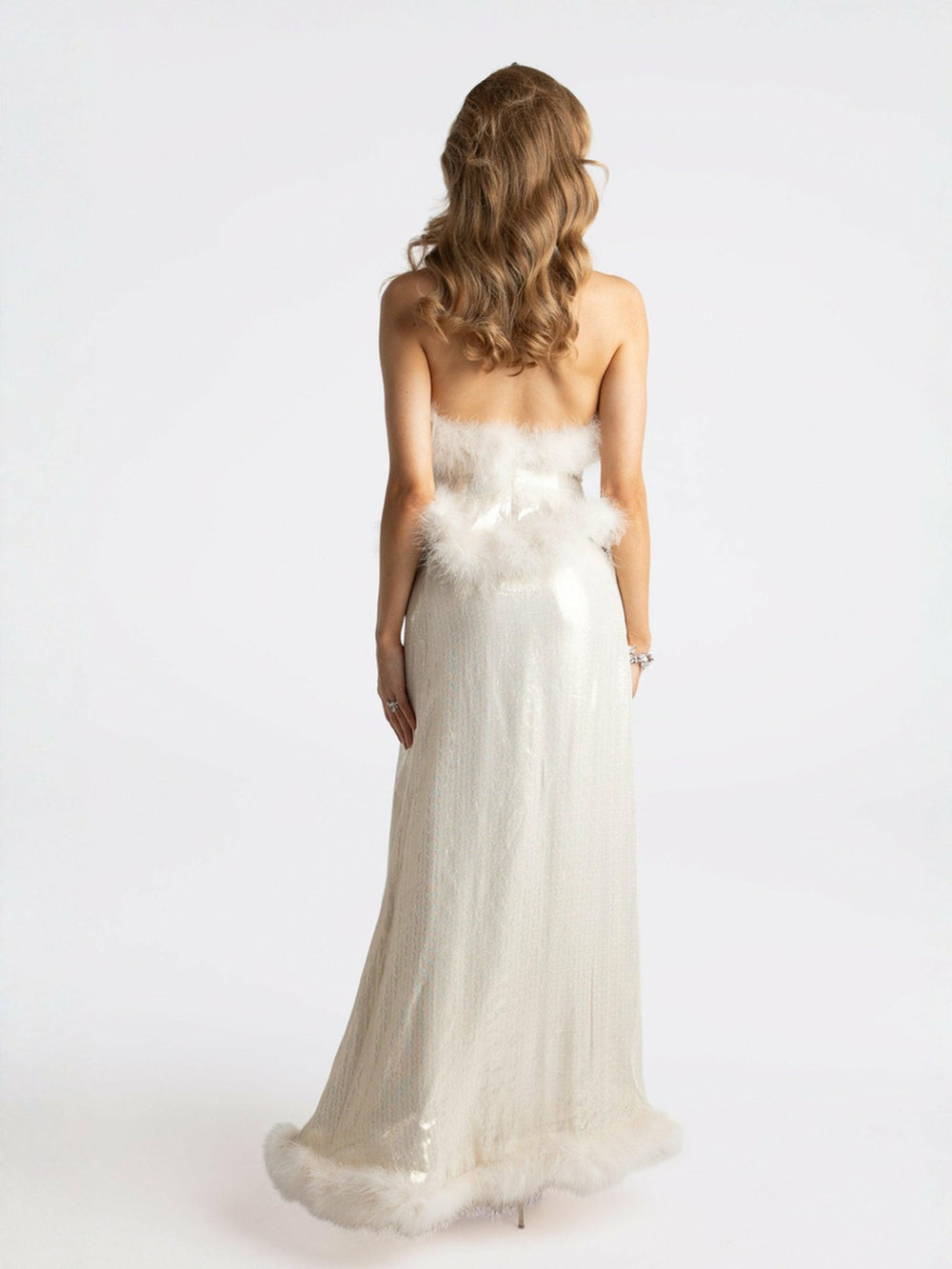 Christina Velvet Skirt: White Skirt for Engagement Party | Nana Jacqueline