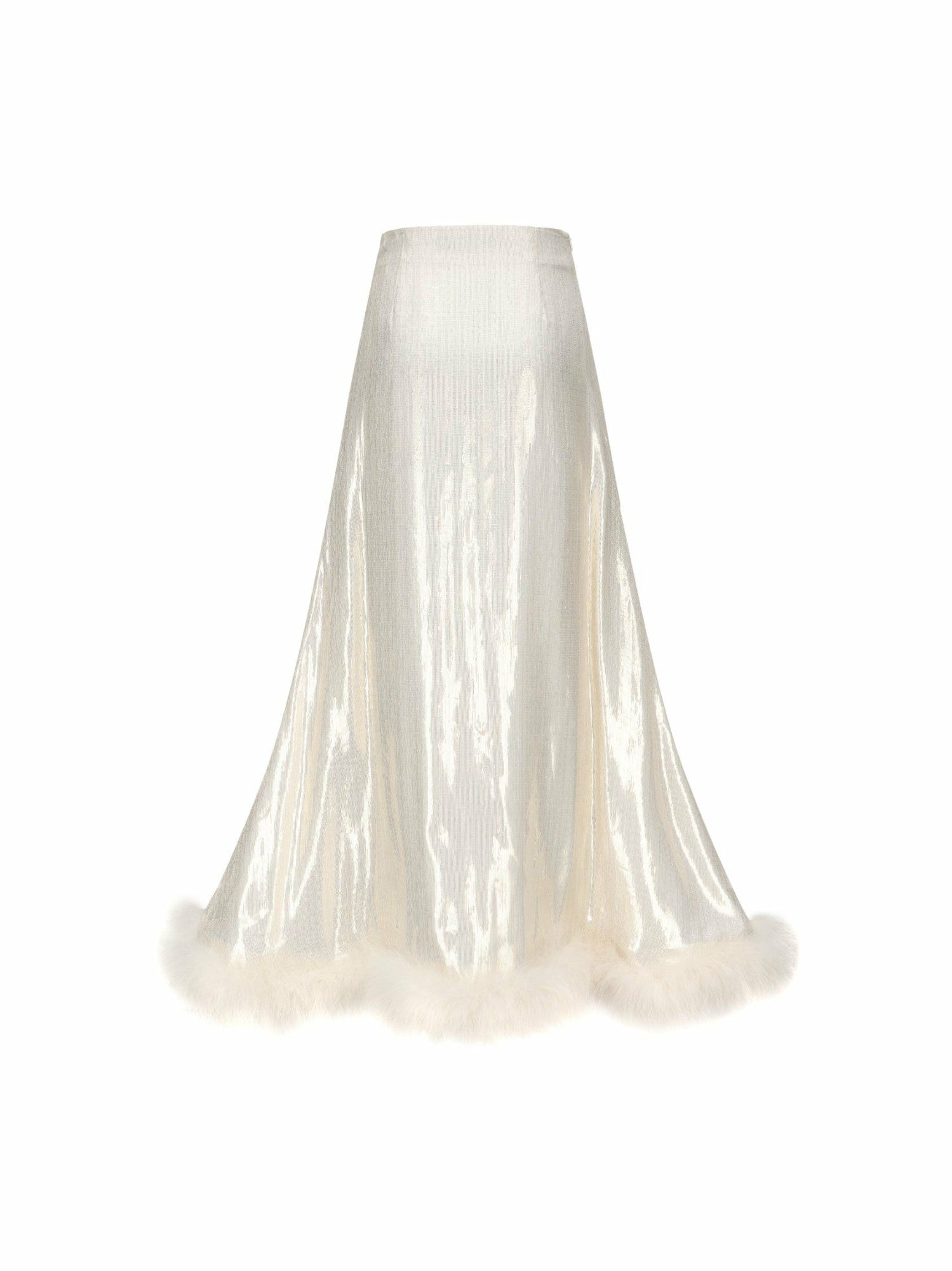 Christina Velvet Skirt: White Skirt for Engagement Party | Nana Jacqueline