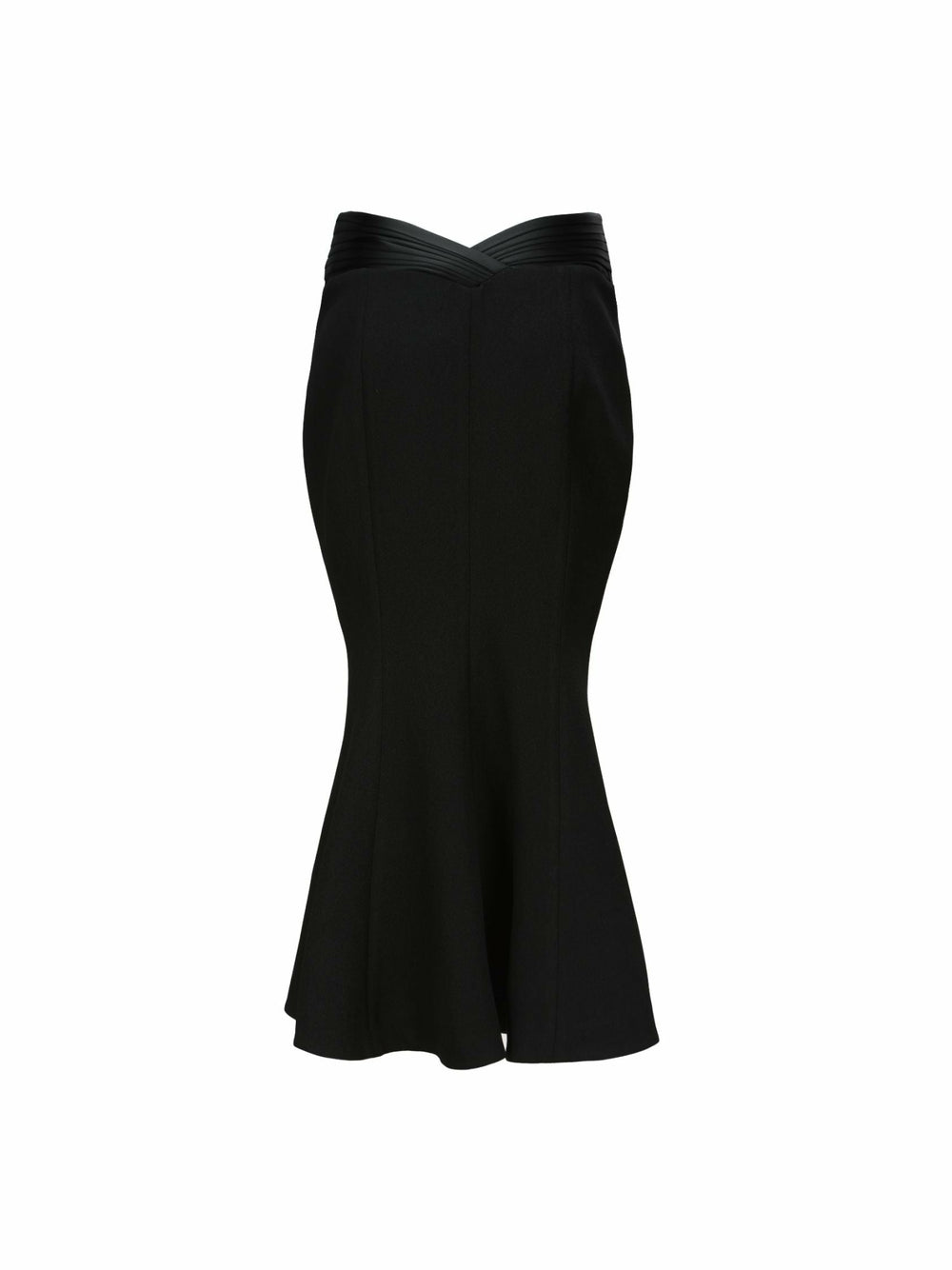 Belle Satin Skirt: Black Midi Skirt for Cocktail Party | Nana Jacqueline