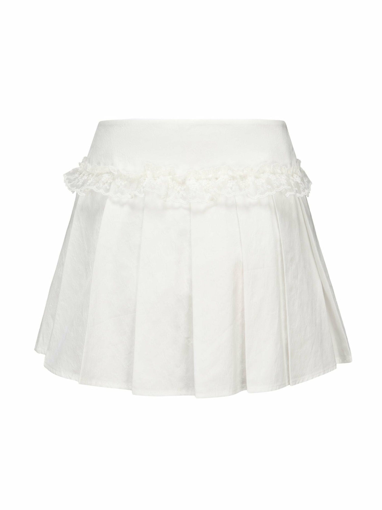 Maddie Lace Skirt: White Mini Skirt for Bridal Shower | Nana Jacqueline