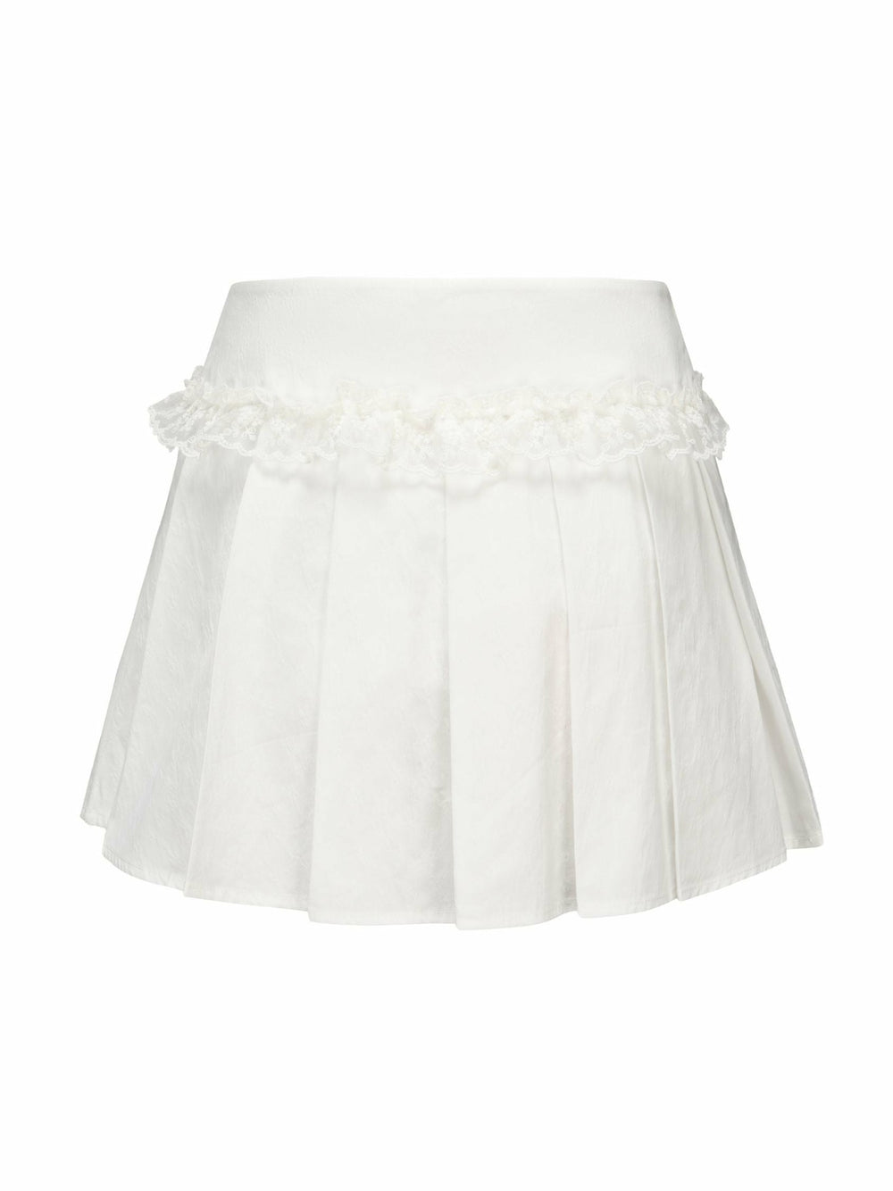 Maddie Lace Skirt: White Mini Skirt for Bridal Shower | Nana Jacqueline