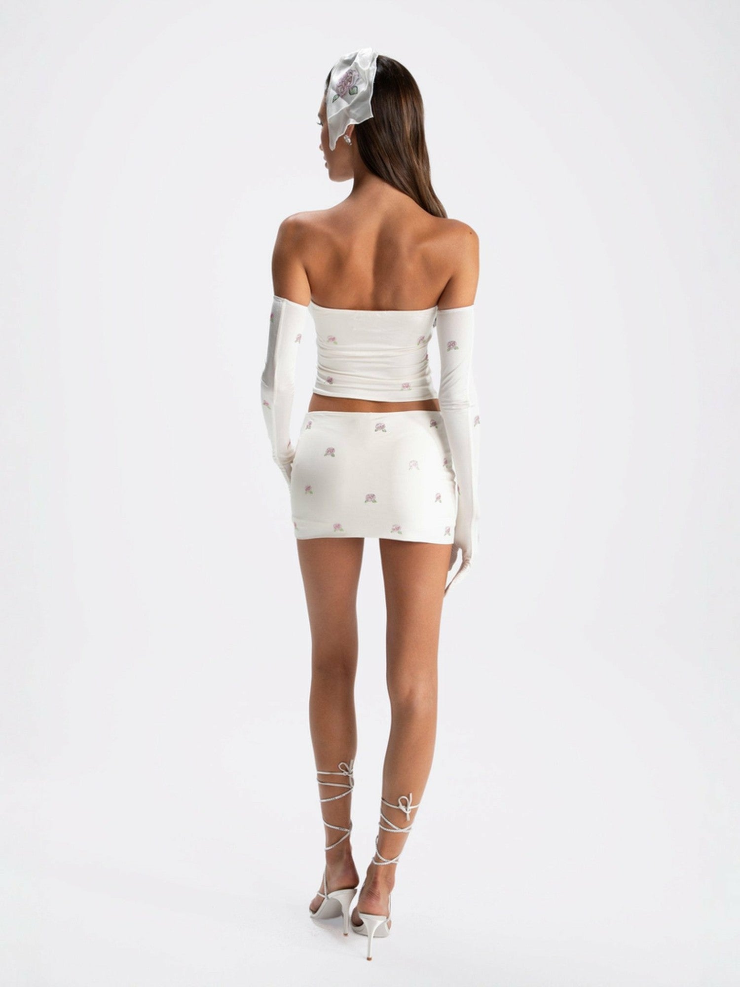 Rosana Embroidered Skirt: White Mini Skirt for Bachelorette | Nana Jacqueline