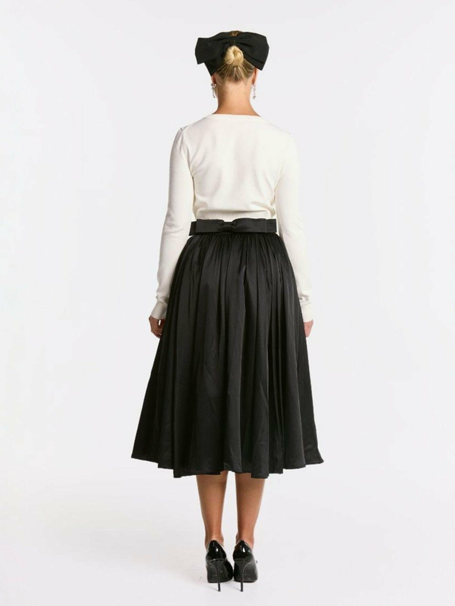 Piper Skirt: Black Midi Skirt for Cocktail Party | Nana Jacqueline