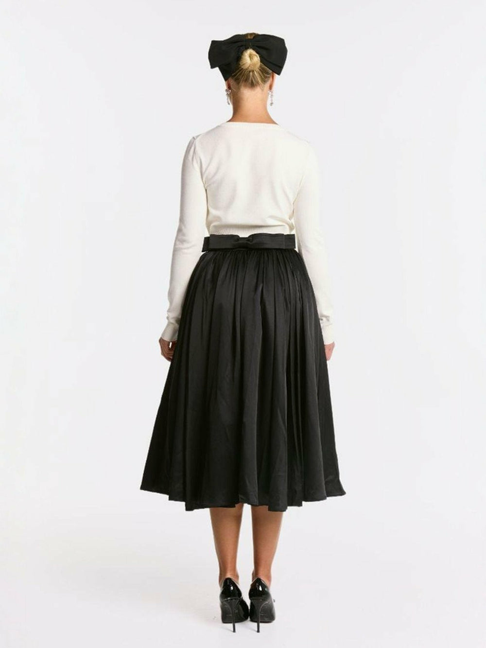 Piper Skirt: Black Midi Skirt for Cocktail Party | Nana Jacqueline