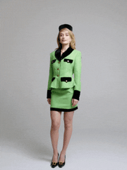 Michelle Tweed Skirt: Green Skirt for Brunch | Nana Jacqueline