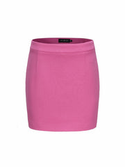 Lisette Pink Wool Mini Skirt | Nana Jacqueline