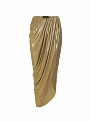 Amina Skirt: Gold Midi Skirt for Cocktail Party | Nana Jacqueline