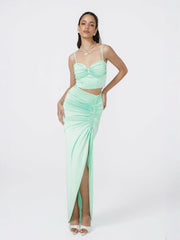 Millie Skirt: Green Maxi Skirt for Vacation Dinner | Nana Jacqueline