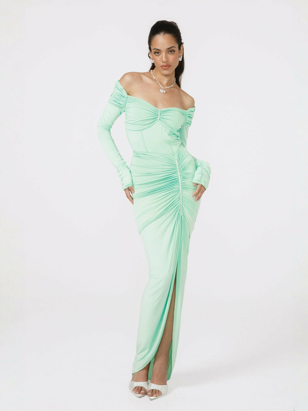 Millie Skirt: Green Maxi Skirt for Vacation Dinner | Nana Jacqueline