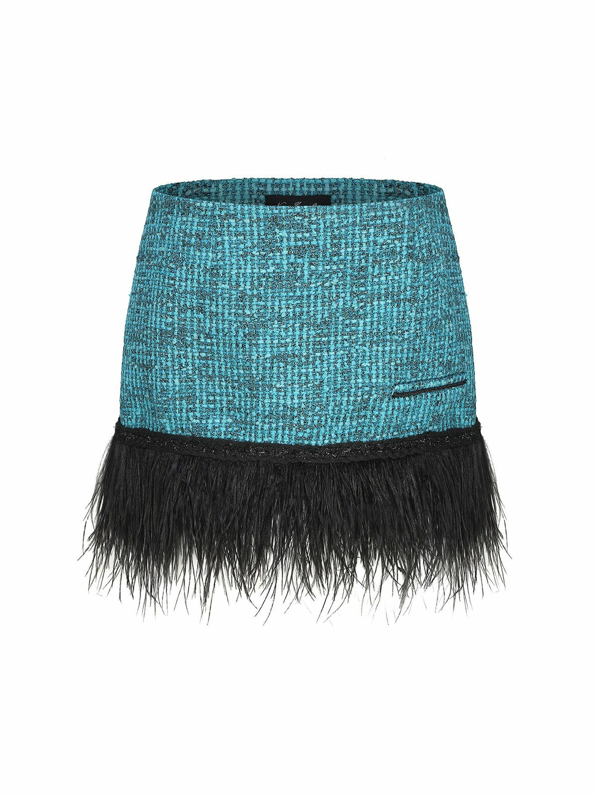 Daphne Feather Tweed Skirt: Blue Skirt for Birthday Celebration | Nana Jacqueline