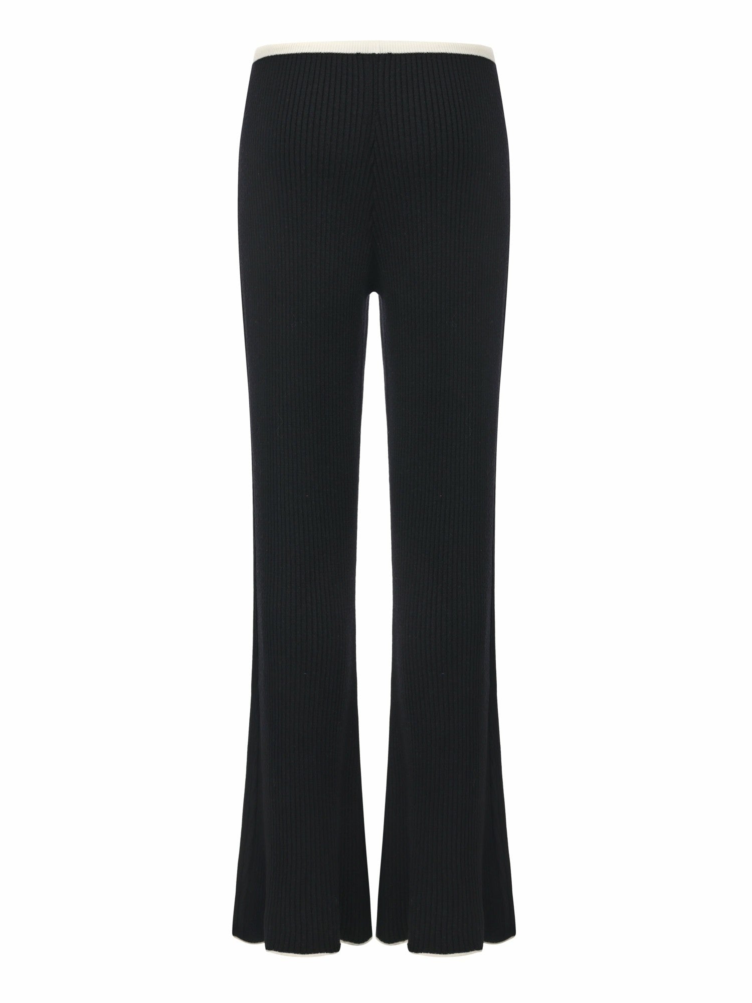 Charlotte Contrast-Waist Black Pants | Nana Jacqueline