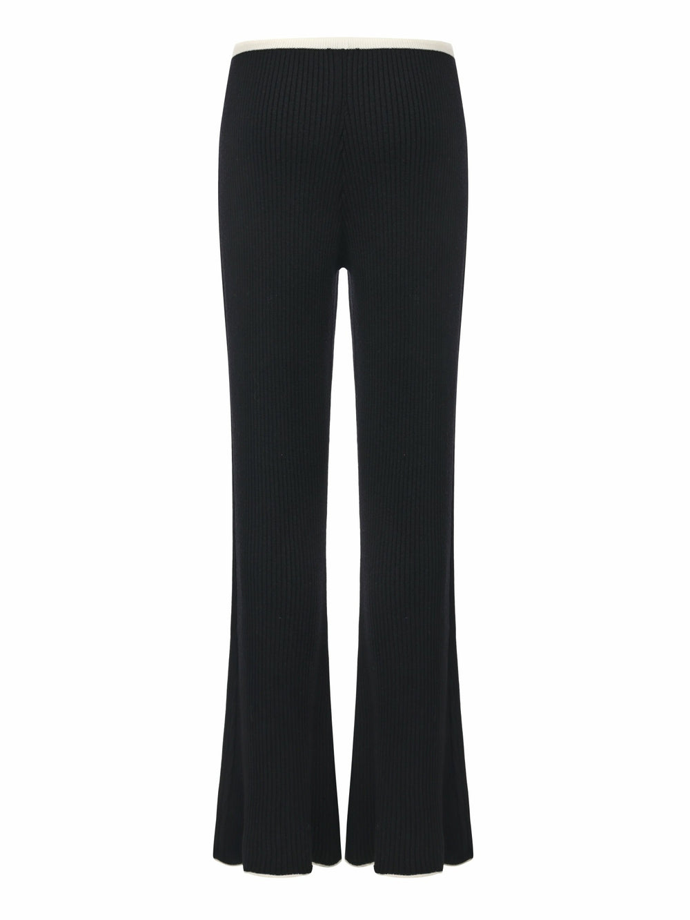 Charlotte Contrast-Waist Black Pants | Nana Jacqueline