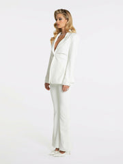 Rachel Pants: White Pants for Resort Brunch | Nana Jacqueline