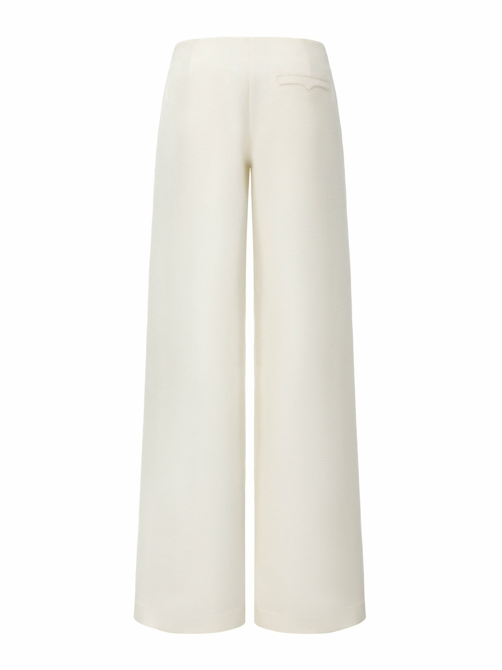 Juliette Textured Wide-Leg White Tailored Pants | Nana Jacqueline