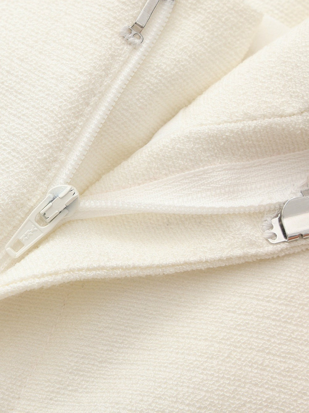 Juliette Textured Wide-Leg White Tailored Pants | Nana Jacqueline