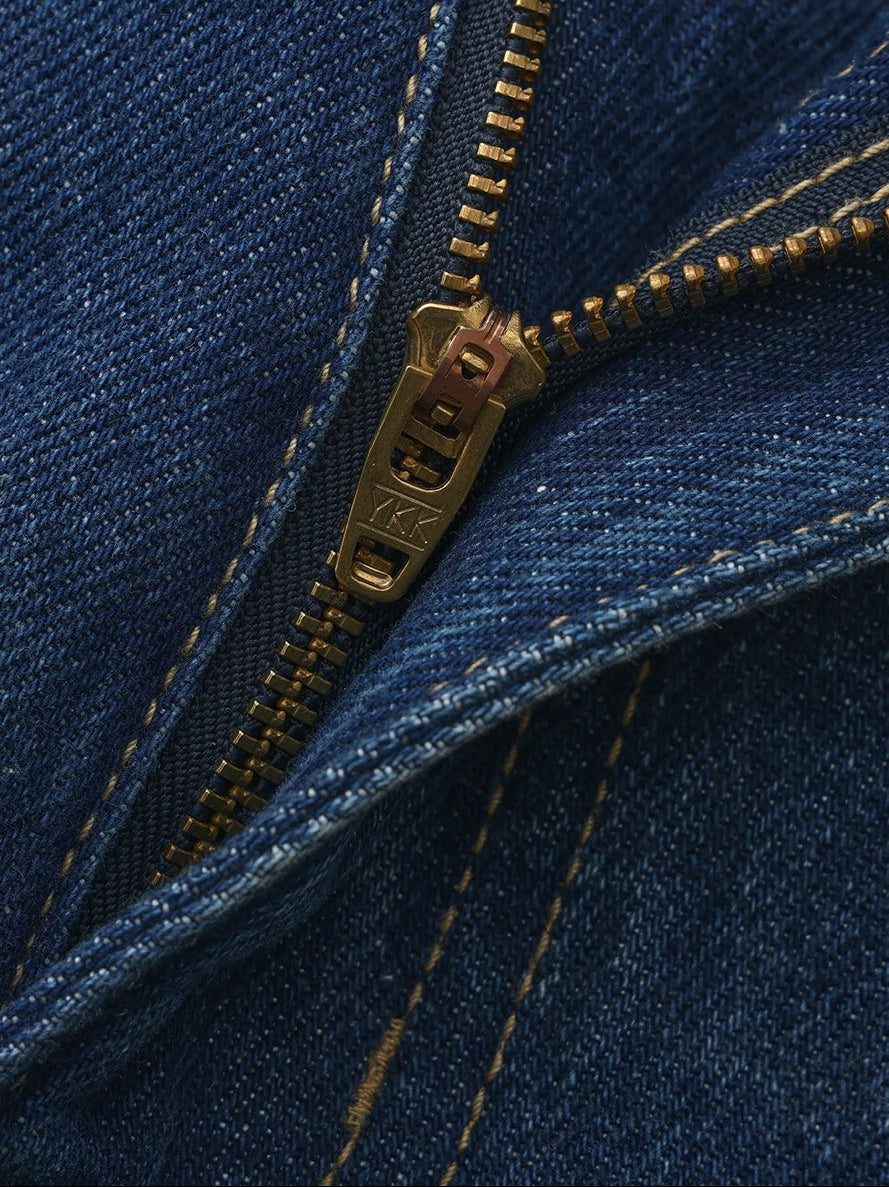 Dark Blue High-Waist Straight Leg Jeans | Nana Jacqueline