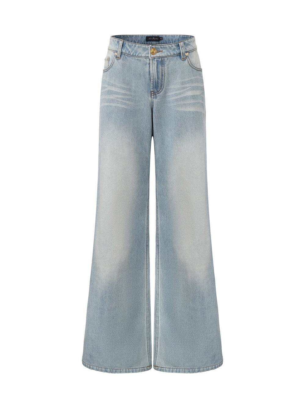 Light Blue Low-Rise Straight Leg Jeans | Nana Jacqueline