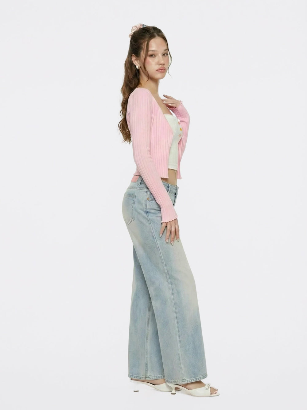 Light Blue Low-Rise Straight Leg Jeans | Nana Jacqueline
