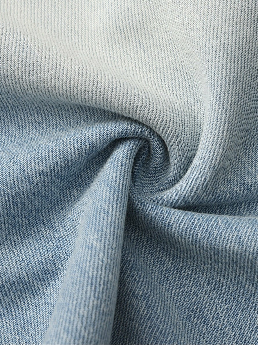 Light Blue Low-Rise Straight Leg Jeans | Nana Jacqueline