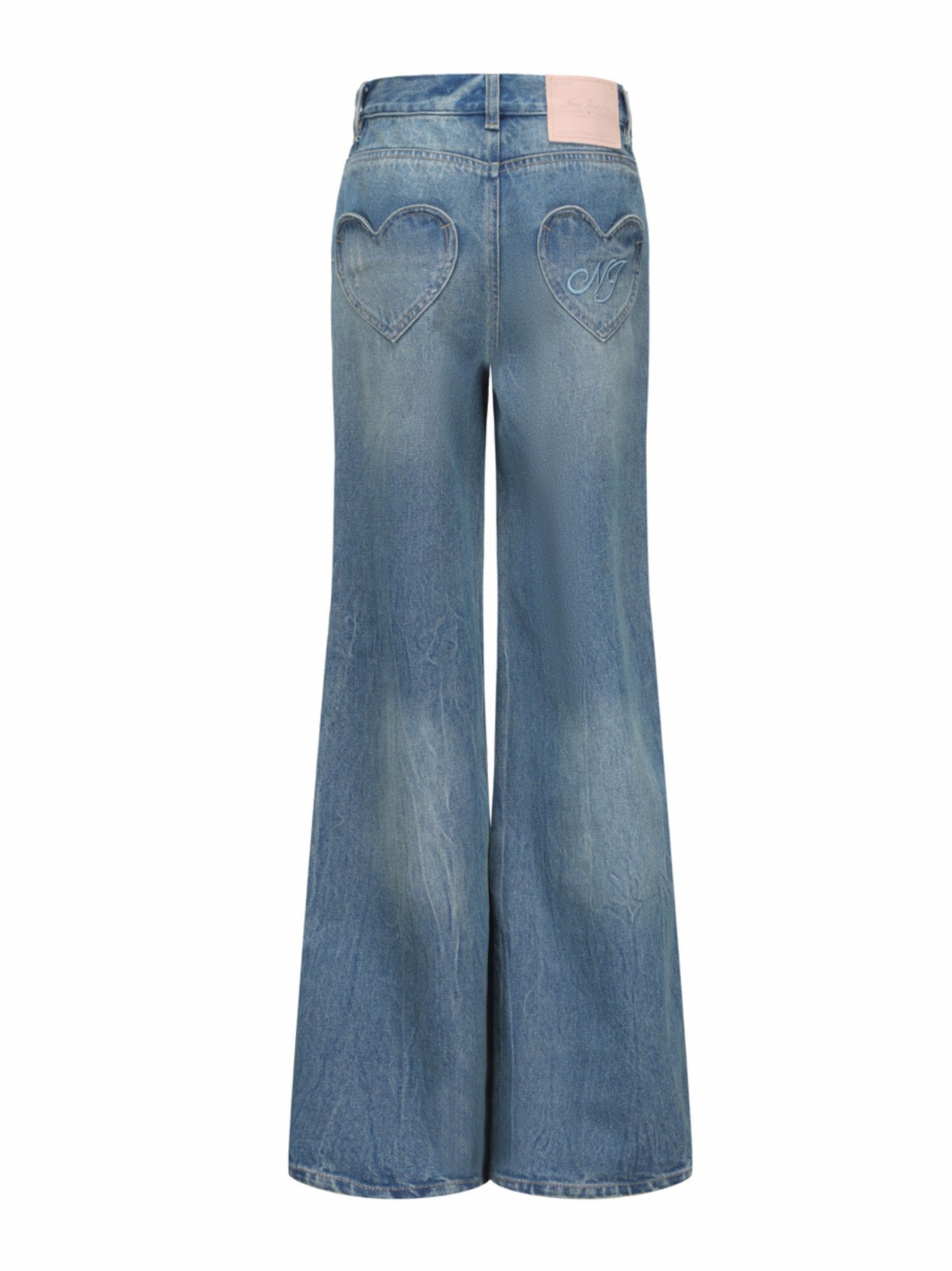 Jamie Heart Wide-Leg Jeans: Denim Jeans for Casual Daytime Outfit | Nana Jacqueline